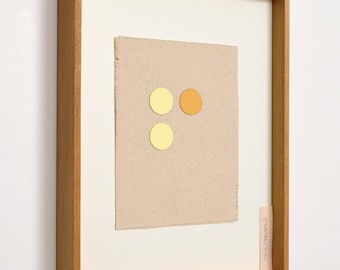 Minimalist Wall Art - Handmade Framed Textile Art, Colorful Geometric Fiber Wall Art, Modern Scandinavian Decor