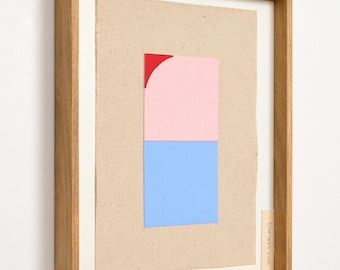 Scandinavian Textile Art – Colorful Geometric Wall Decor – Handmade Fiber Art Piece