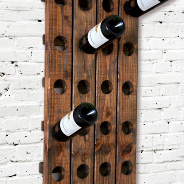 Wine Rack Riddling Rack Wood Wall Hanging
