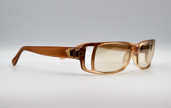 2000’s Versace 554-H rectangular medusa/stoned su… - image 4