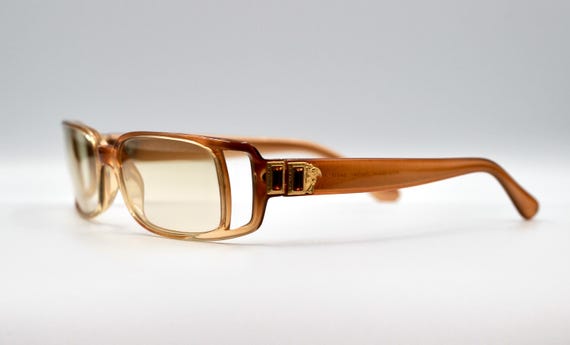 2000’s Versace 554-H rectangular medusa/stoned su… - image 6