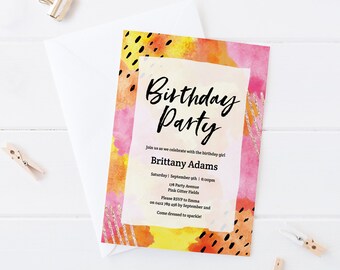 invitation template etsy