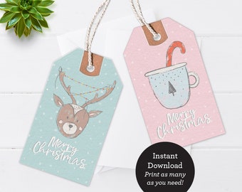 christmas gift tag printables christmas tree tags kids etsy