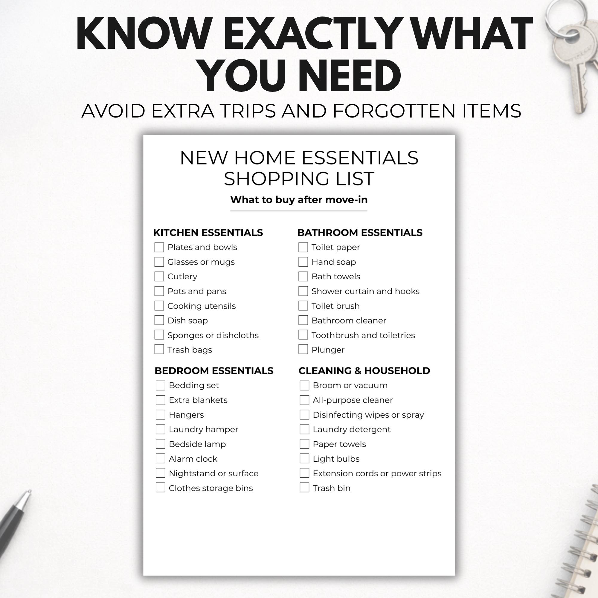 Moving Checklist | First Apartment Move in Checklist | New Home Setup ...