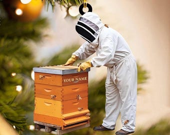 Personalized Beekeeper Ornament-Gift For Honeybee Keeper