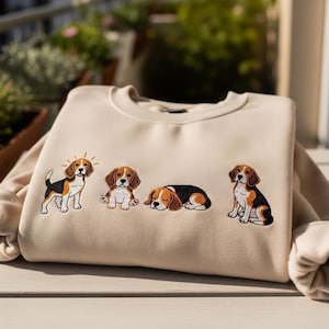Desenho de bordado de cão Beagle | 3-7 polegadas (Download digital)