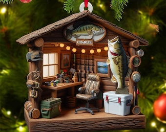 Love Fishing-Personalized Fishing Ornament