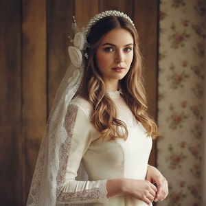 Ivory Halo Veil - Etsy display picture 1