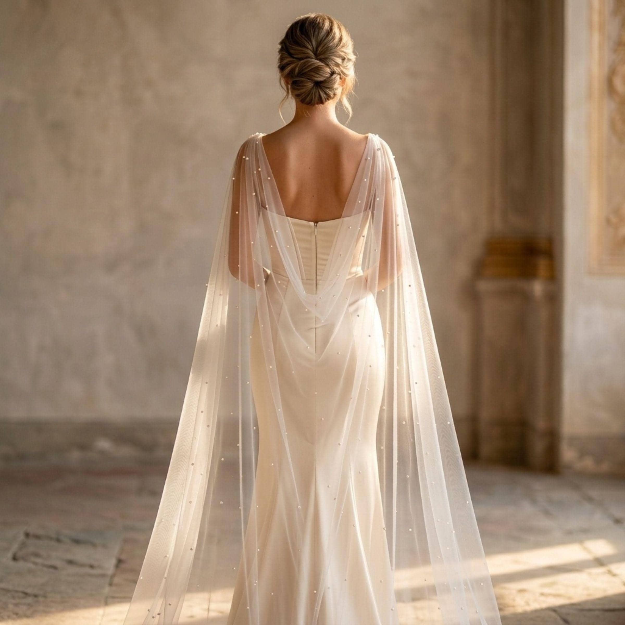 boho wedding dress with cape simple wedding dress with cape