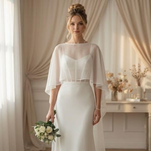 Capa De Tul Con Capucha Y Lentejuelas, Cola Larga De 240 Cm, Para Novias, Elfos Y Disfraces, Talla única Blanca