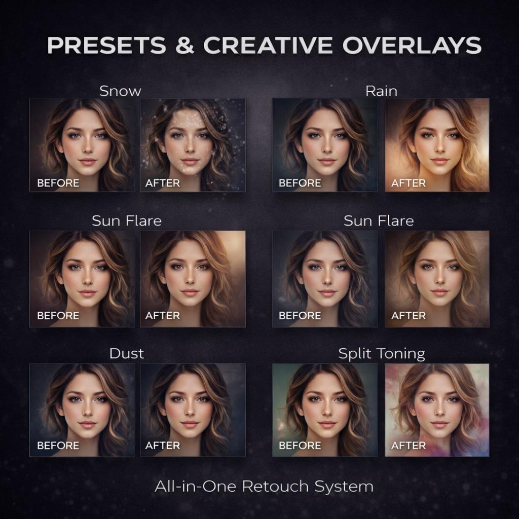 Retouch Pro Mega Bundle for Adobe Photoshop | AI Skin, Eyes, Hair ...