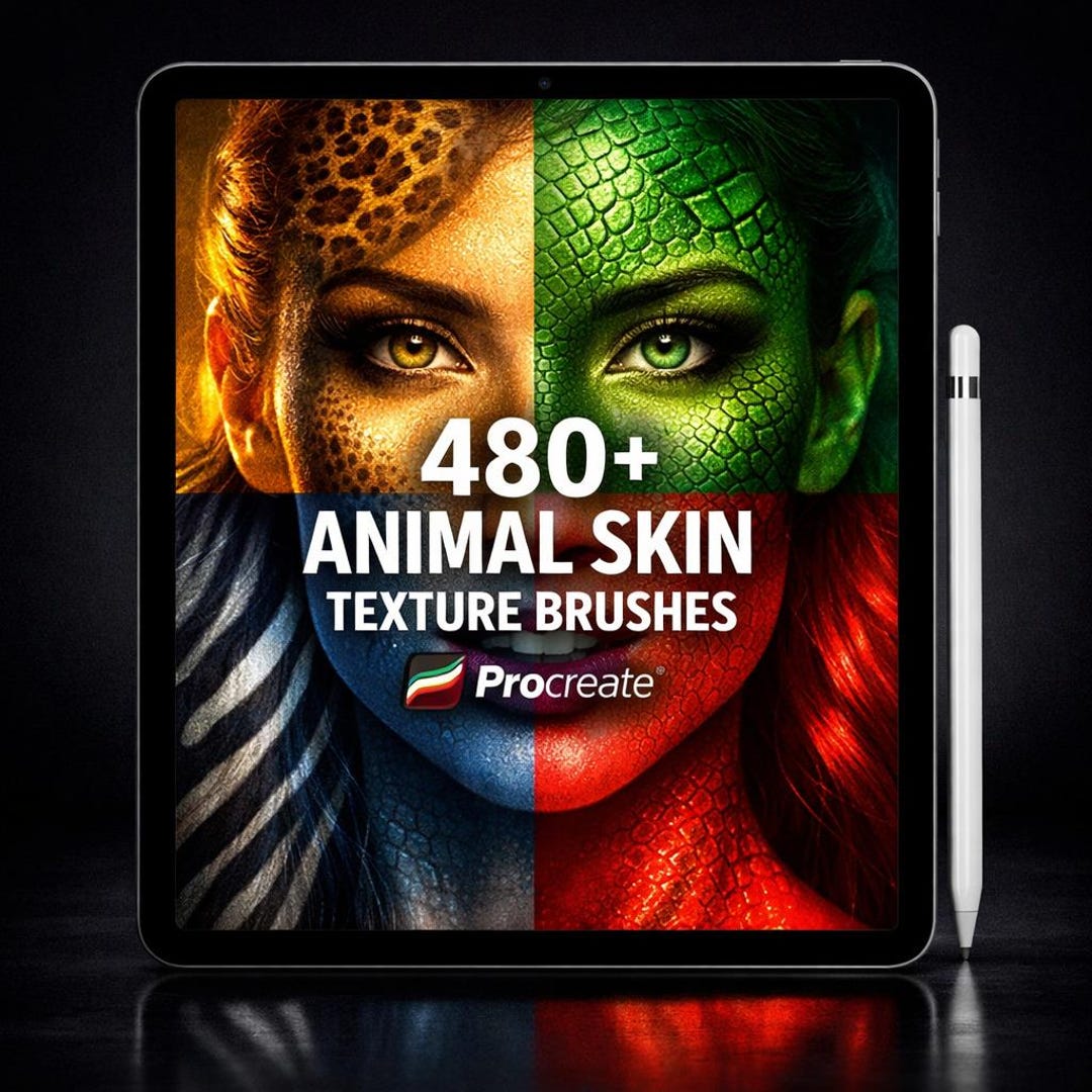 480+ Animal Skin Texture Brushes for Procreate | Leopard, Snake ...
