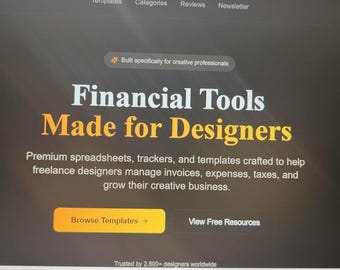 Finansverktygslåda för designers, mallar för fakturautgifter och skattespårning, frilansföretag