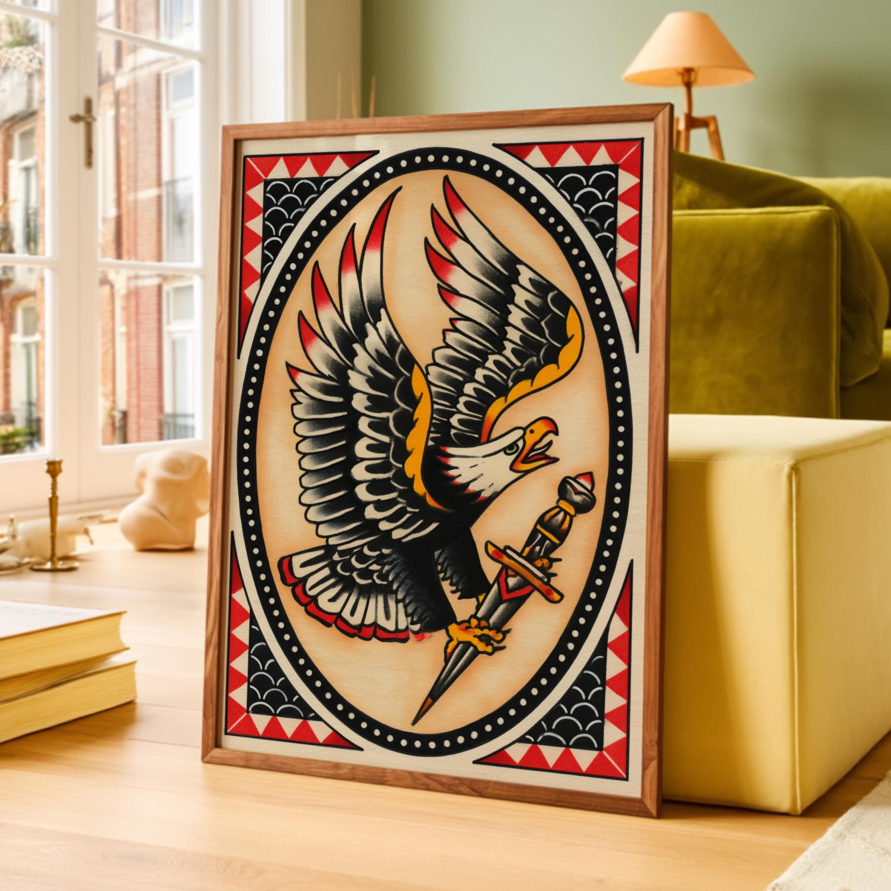 Tattoo flash poster - Etsy 日本