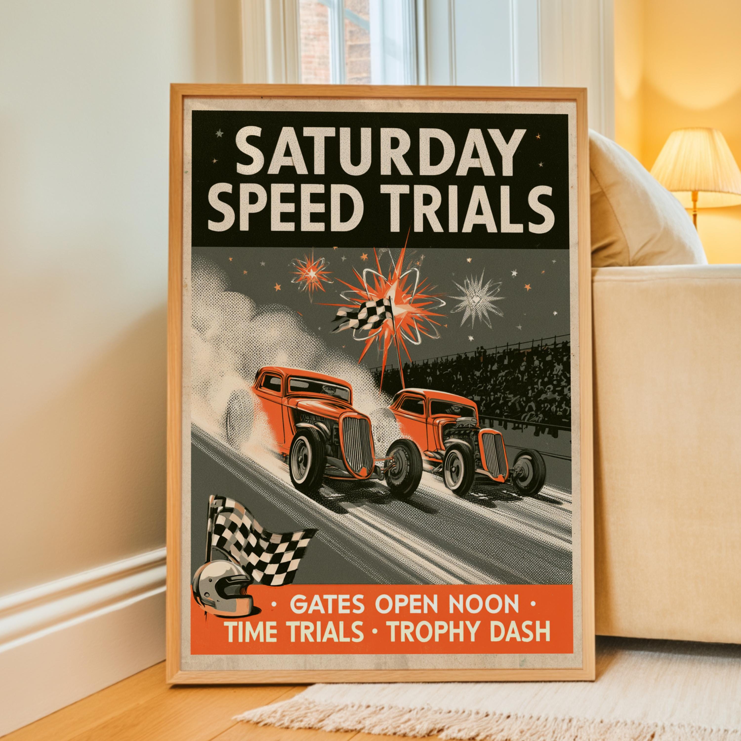 Vintage Drag Racing Posters - Etsy Canada