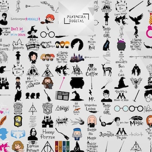 Harr.y Pott.er SVG PNG EPS-paket, Harr.y Pott.er lager, Harr.y Pott.er bokstavsklippfil, Harr.y Pott.er Clipart, digitalt klistermärke, Cricut