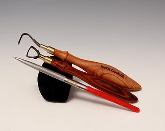 D & 7-Shaped Open Loop Tool with Oval Mopane/Rosewood handles and a 600 Grit diamond file ~ Designed by Hsin-Chuen Lin