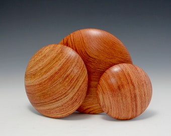 A Set of 3 Rosewood Round Ribs for Throwing Perfect Bowls/Plates (© Copy right #TXu 1-961-453) by Master Potter HsinChuen Lin 林新春