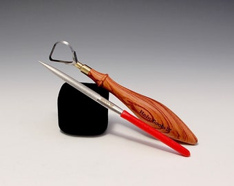 Pear Shaped Tungsten Carbide Looping Tool with Rose Wooden Handle Included #600 Diamond File by Hsin-Chuen Lin