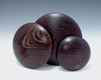 A Set of 3 Wenge Round Ribs for Throwing Perfect Bowls/Plates (© Copy right #TXu 1-961-453) by Master Potter HsinChuen Lin 林新春