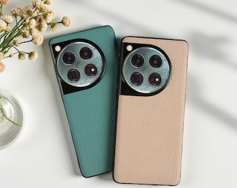 Premium PU Leather Phone Case for OnePlus 12 11 11R 10 Pro 10R 10T Ace Nord N100 Handmade Protective Back Cover