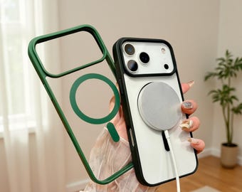 MagSafe Transparent Case for iPhone 17/17 Pro Max/17 Air/16/15/14/13/12/11/SE4 – Original Acrylic Shockproof Cover