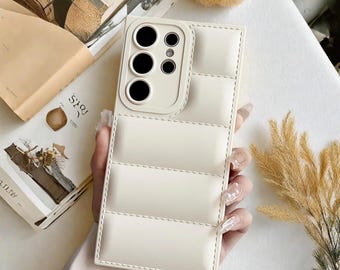 Funda de TPU a prueba de golpes con diseño de plumón y airbags para Samsung Galaxy S26, S25, S24, S23, S22, S21, S20, Note 20 Ultra FE y A16