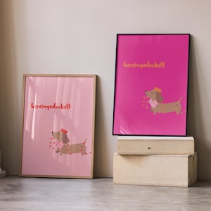 Dachshund Poster | Dachshund Wall Art | Cute Sausage Dog Print | Funny Dog Illustration | Gift for Dog Lovers | Pet Poster image 4