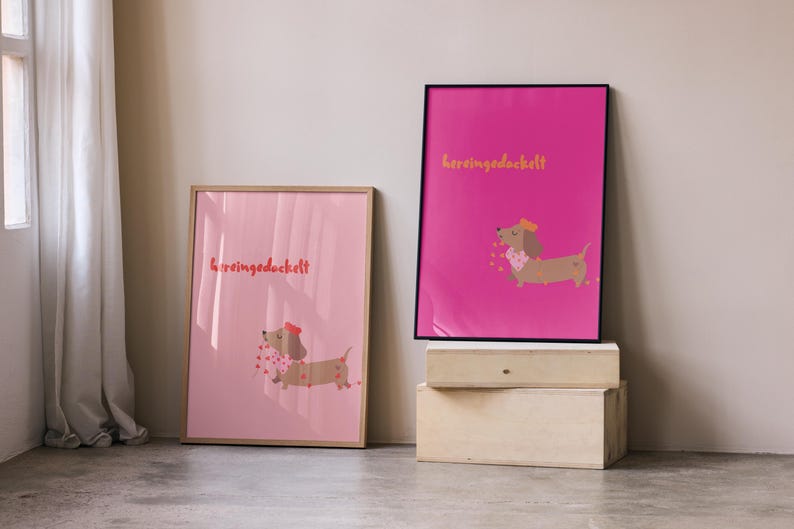 Dachshund Poster | Dachshund Wall Art | Cute Sausage Dog Print | Funny Dog Illustration | Gift for Dog Lovers | Pet Poster image 4