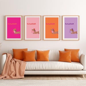Dachshund Poster | Dachshund Wall Art | Cute Sausage Dog Print | Funny Dog Illustration | Gift for Dog Lovers | Pet Poster image 5