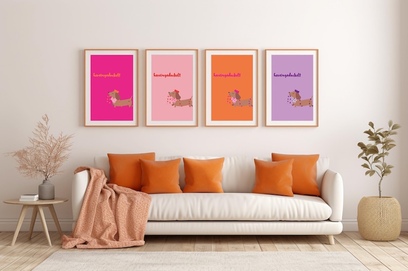 Dachshund Poster | Dachshund Wall Art | Cute Sausage Dog Print | Funny Dog Illustration | Gift for Dog Lovers | Pet Poster image 5