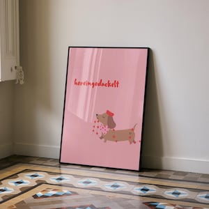 Dachshund Poster | Dachshund Wall Art | Cute Sausage Dog Print | Funny Dog Illustration | Gift for Dog Lovers | Pet Poster image 8