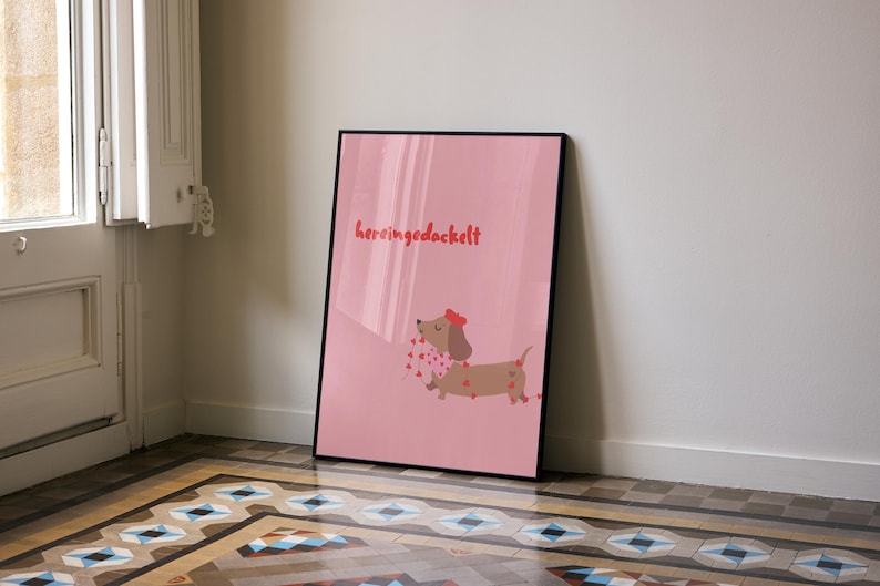 Dachshund Poster | Dachshund Wall Art | Cute Sausage Dog Print | Funny Dog Illustration | Gift for Dog Lovers | Pet Poster image 8