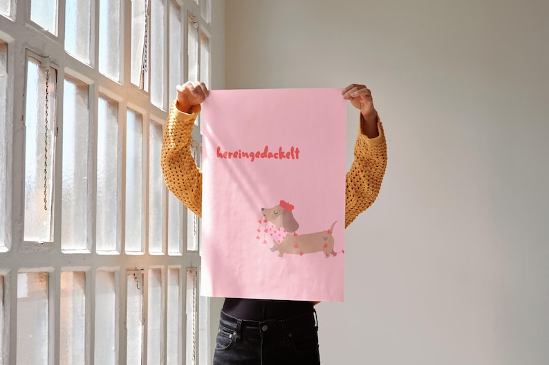 Dachshund Poster | Dachshund Wall Art | Cute Sausage Dog Print | Funny Dog Illustration | Gift for Dog Lovers | Pet Poster image 6