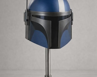 Sci-Fi Warrior Helmet Decor | Blue Futuristic Helmet Space