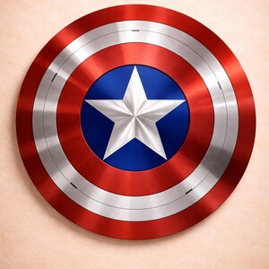 Superhero Style Round Prop – Metal Look Cosplay Shield image 4