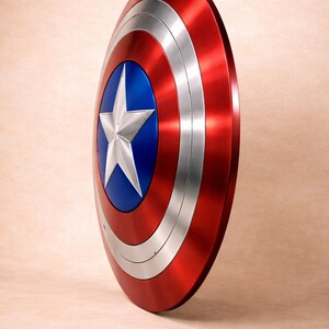 Superhero Style Round Prop – Metal Look Cosplay Shield image 5
