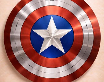 Superhero Style Round Prop – Metal Look Cosplay Shield