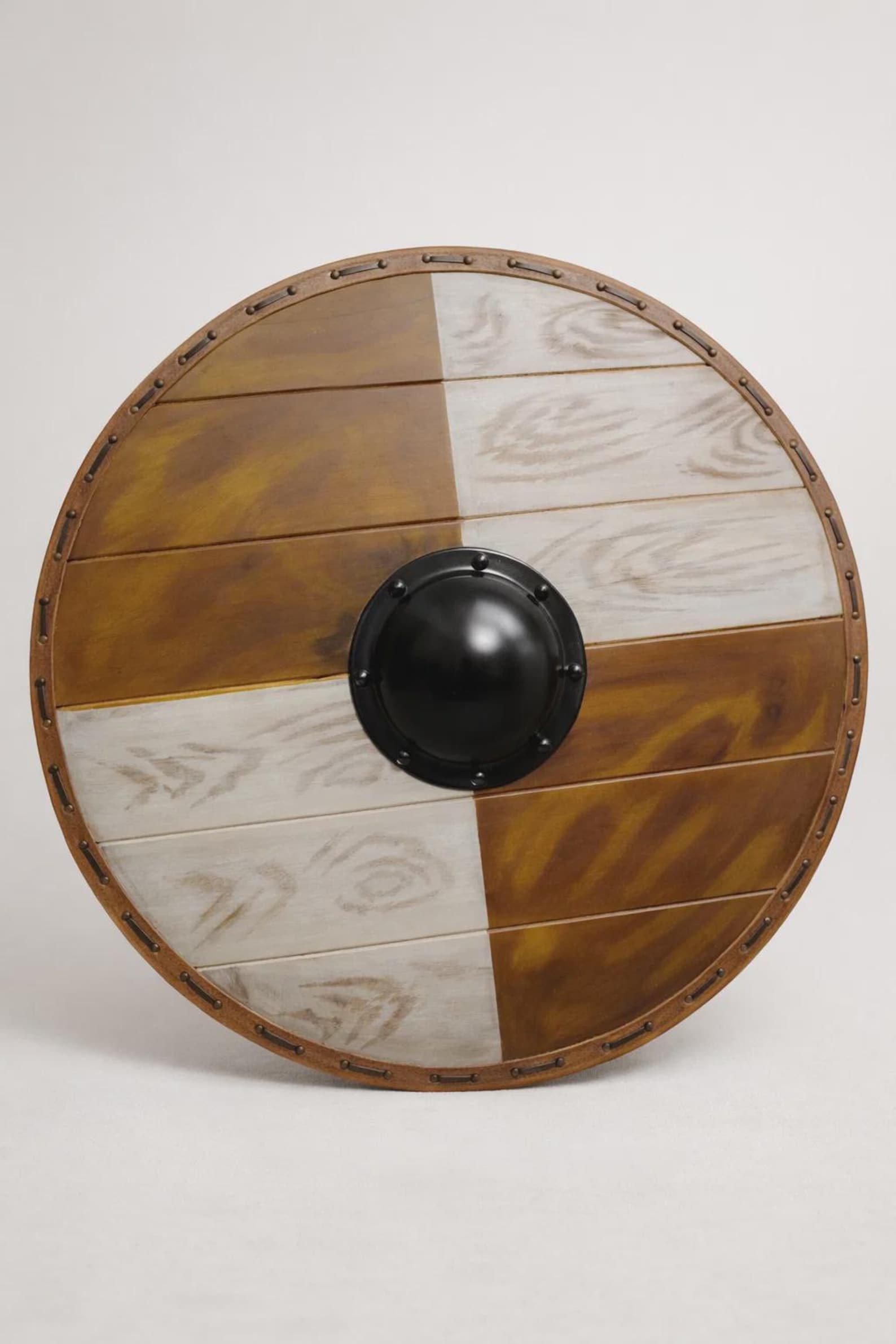 Rustic Shield Viking Round Wooden Shield | Medieval Style Wall Shield | Rustic Nordic ...