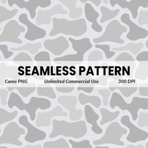Motif camouflage canard gris sans couture, papier numérique camouflage gris, motif camouflage hivernal neutre, PNG de chasse gris clair