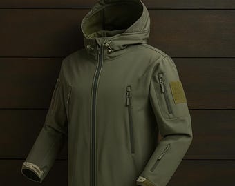 メンズ秋冬用ソフトシェルフリース防水ジャケット