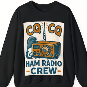 Moletom para Radioamadores | Camiseta CQ CQ Crew | Presentes para Entusiastas do Radioamadorismo