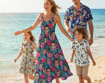 Custom Face Hawaiian Shirt, Personalized Birthday Gift, Family Matching,Custom 40th Birthday Face Hawaiian Shirt