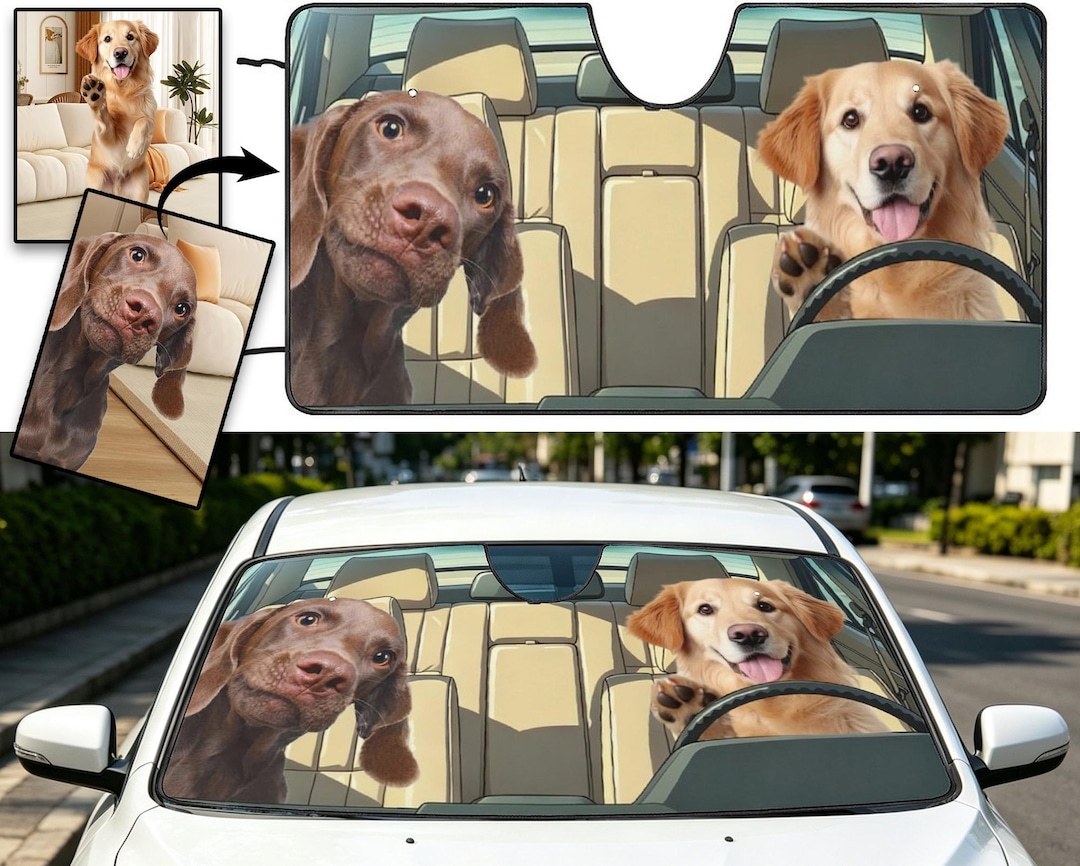 Custom Sun Shade for Car, Personalized Sun Shade for Vehicle Windshield ...