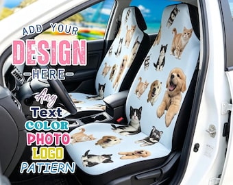 Personalized Car Seat Cover with Your Design, Custom  Logo | Text | Photo Car Seat Cover,  Universal Fit (1PCS / 2 PCS)