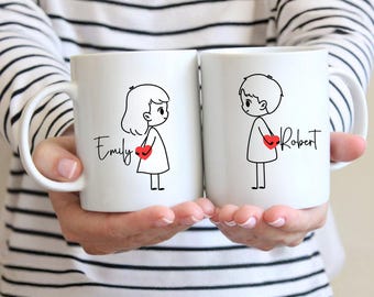 Valentine Couple Mug, Couple Coffee Mugs, Couple Gift, Girlfriend Gifts, Romantic Gifts for Boyfriend, Custom Couple Gift,Funny Gift for Him
