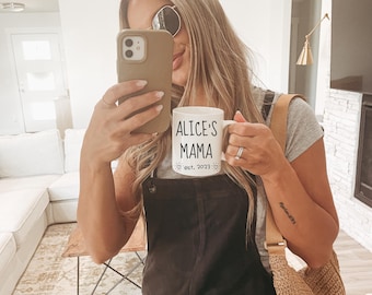 Mama Mug, New Mom Gift Ideas Christmas, Mothers Gifts, First Time Momma Presents, New Parent Gift, Mommy Coffee Mugs Cute Cup for 1st Mother