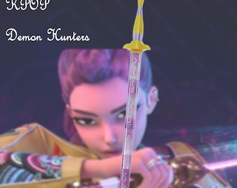 Réplica de la espada de Rumi de Demon Hunters (K-Pop) – Arma de cosplay impresa en 3D
