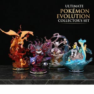 Evolution LED Light Action Figure | PVC Battle Scene Statue | Anime Desktop Decor Night Light