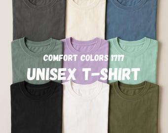 Comfort Colors® 1717 Blank T-Shirt, Unisex Vintage Pigment Dyed Tee, Premium Comfort Colors Shirt, Trendy Boho Style Top